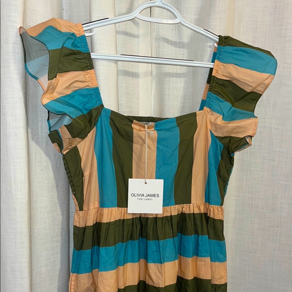 Olivia James Boutique Brooke Julep Striped Dress MEDIUM NWT